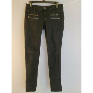 Mango Jeans Regular Slim Fit Women's Black Stretchy Fitted Tapered Skinny Size 6